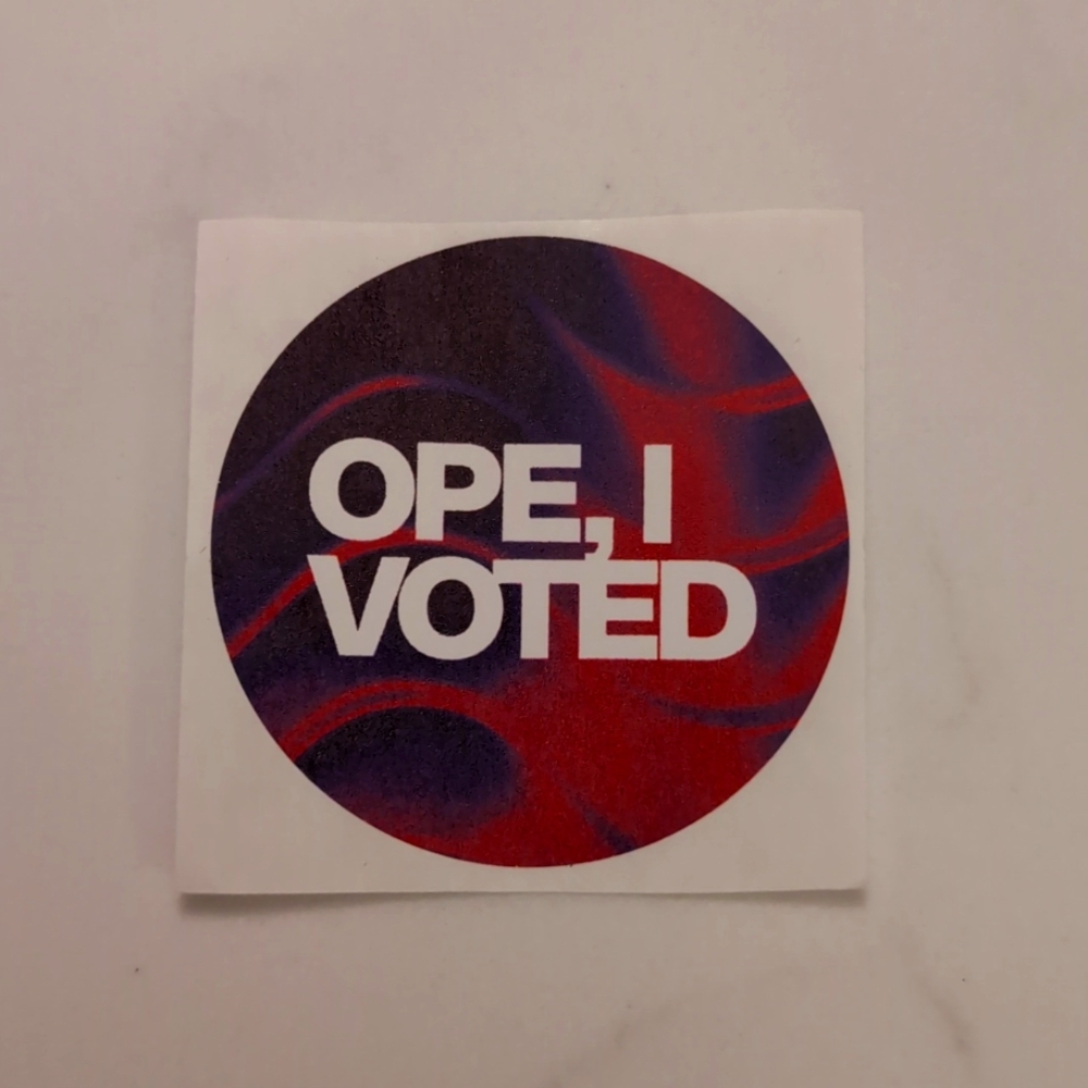 State of Michigan: Ope, I Voted Sticker